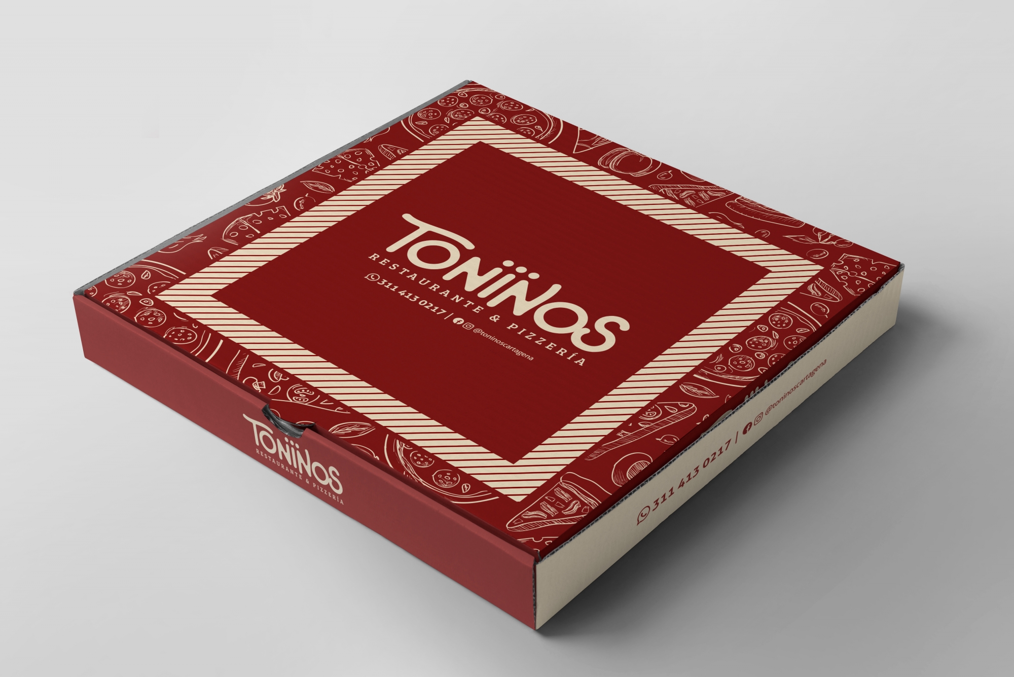 Toninos caja para pizzas