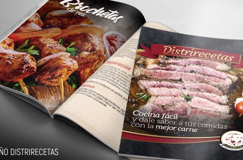 Diseño de cuadernillo de recetas - Distribolivar - Trabajos realizados