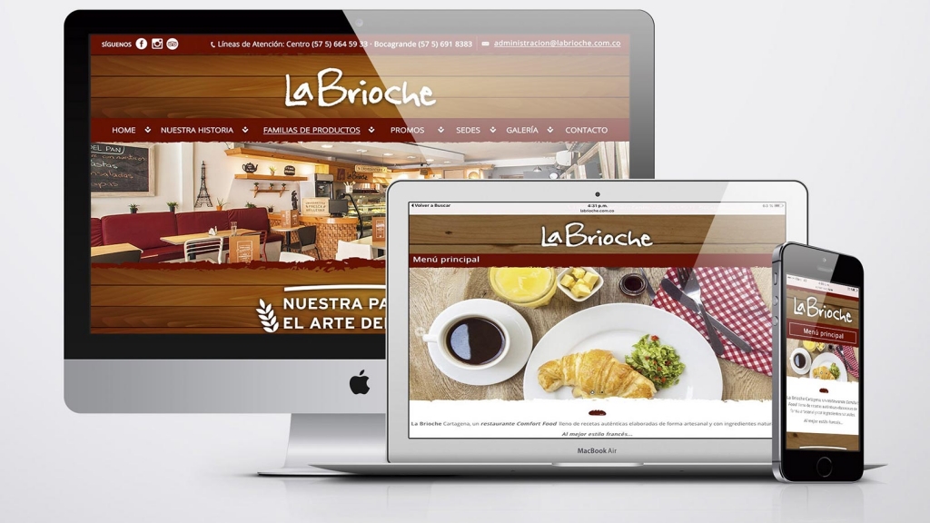 Diseño y Desarrollo Web Restaurante  La Brioche - Trabajos Realizados Macondo