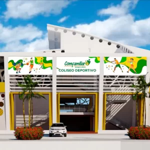 Diseño para fachada coliseo deportivo Comfamiliar
